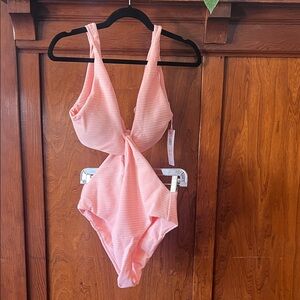 NWT Cupshe Pink Textured Swimsuit